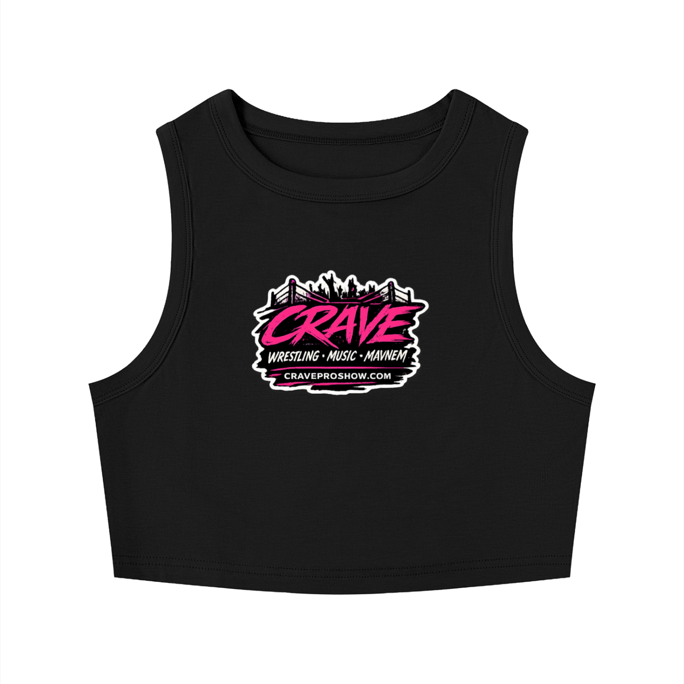 Women's Tight Crewneck CRAVE Crop Tank Top